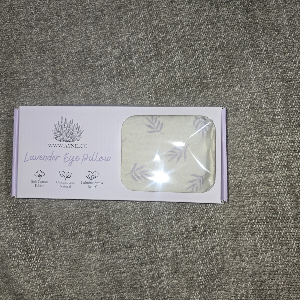 Lavender Eye Pillow with Leaf Design